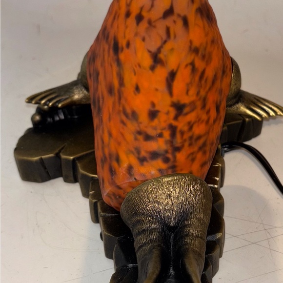 Blown Glass & Bronze Seal Lamp / Nightlight 11”x8.5”x7” NEW (TLS4180) LLF - Picture 7 of 7
